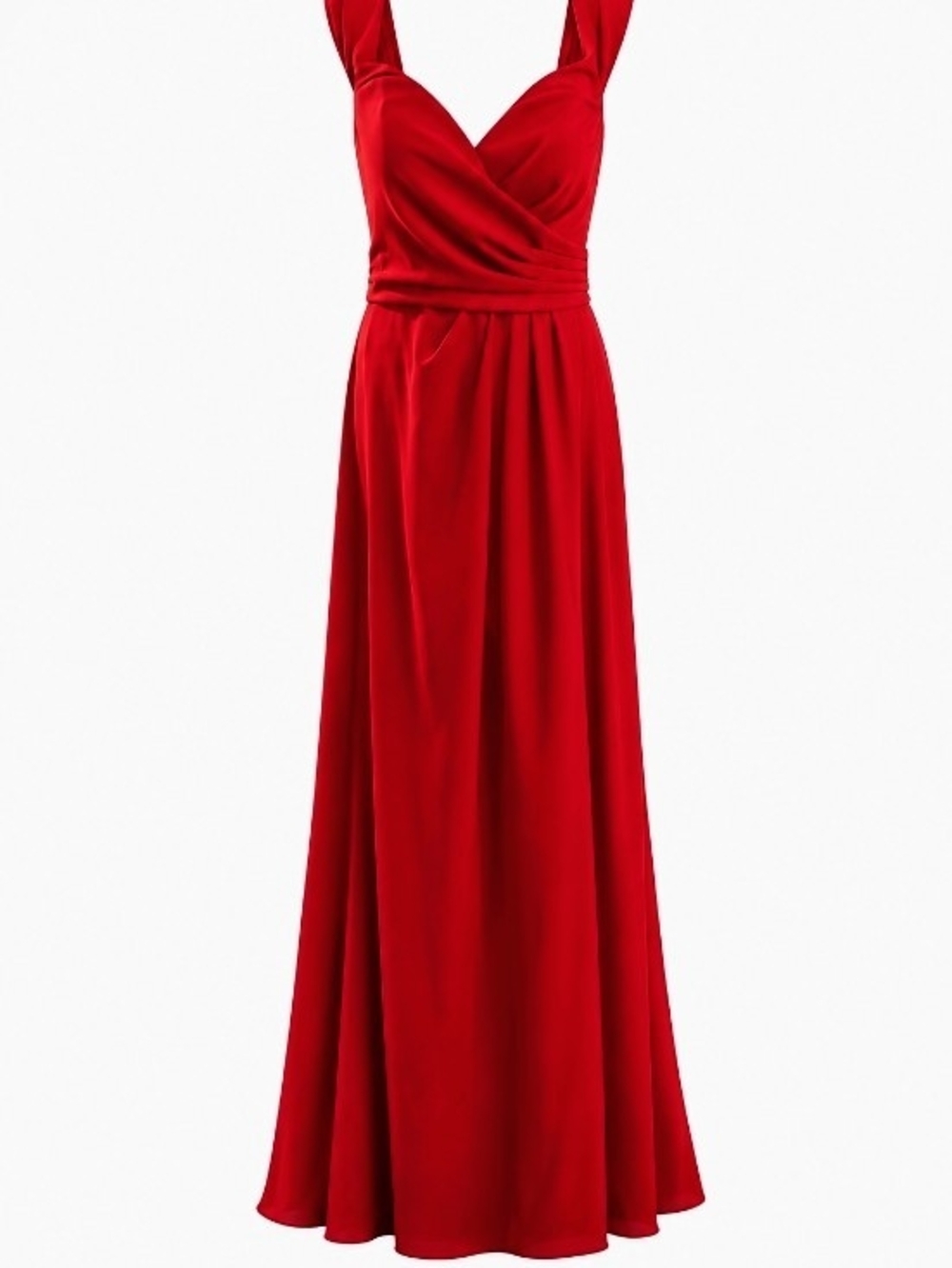 MOB MOG HOLIDAY PARTY XSCAPE Red V-Neck Evening Gown - Elegant Women's Dress